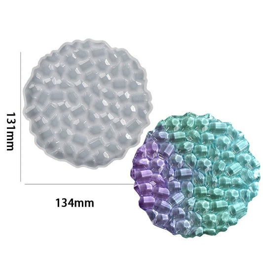 AGATE MOSAIC TEXTURE COASTER MOULD DES