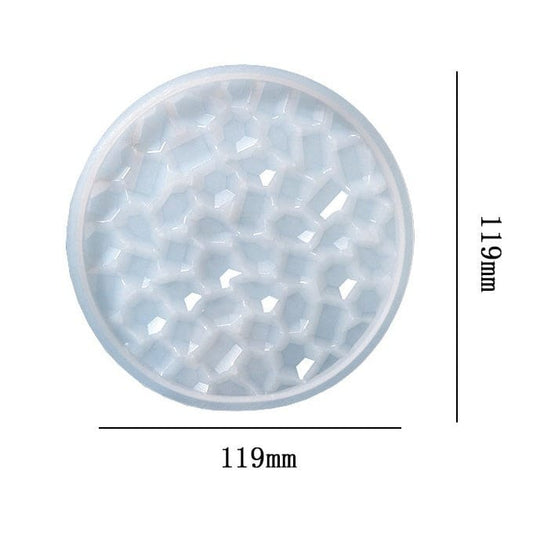 ROUND MOSAIC TEXTURE COASTER MOULD