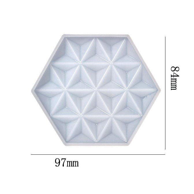 HEXAGON WITH 3D 6 CORNER INFINITY STAR COASTER MOULD