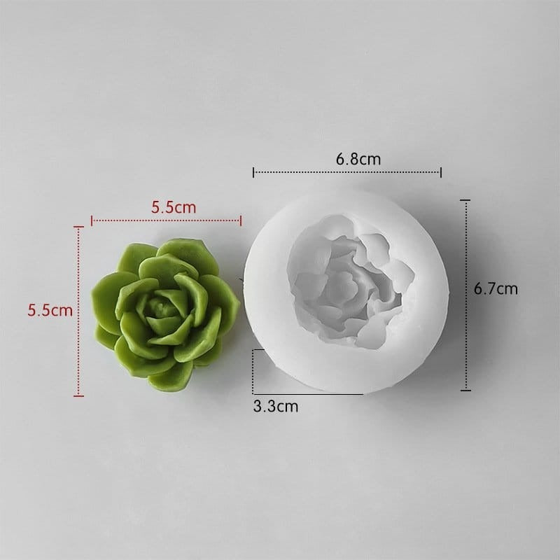 3D Succulent Flower Silicone Mould – RHM0239M