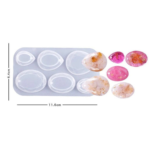 6 Cavity Gem Stone Mould