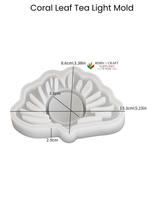 Coral Leaf Tea Light Holder Silicone Mold