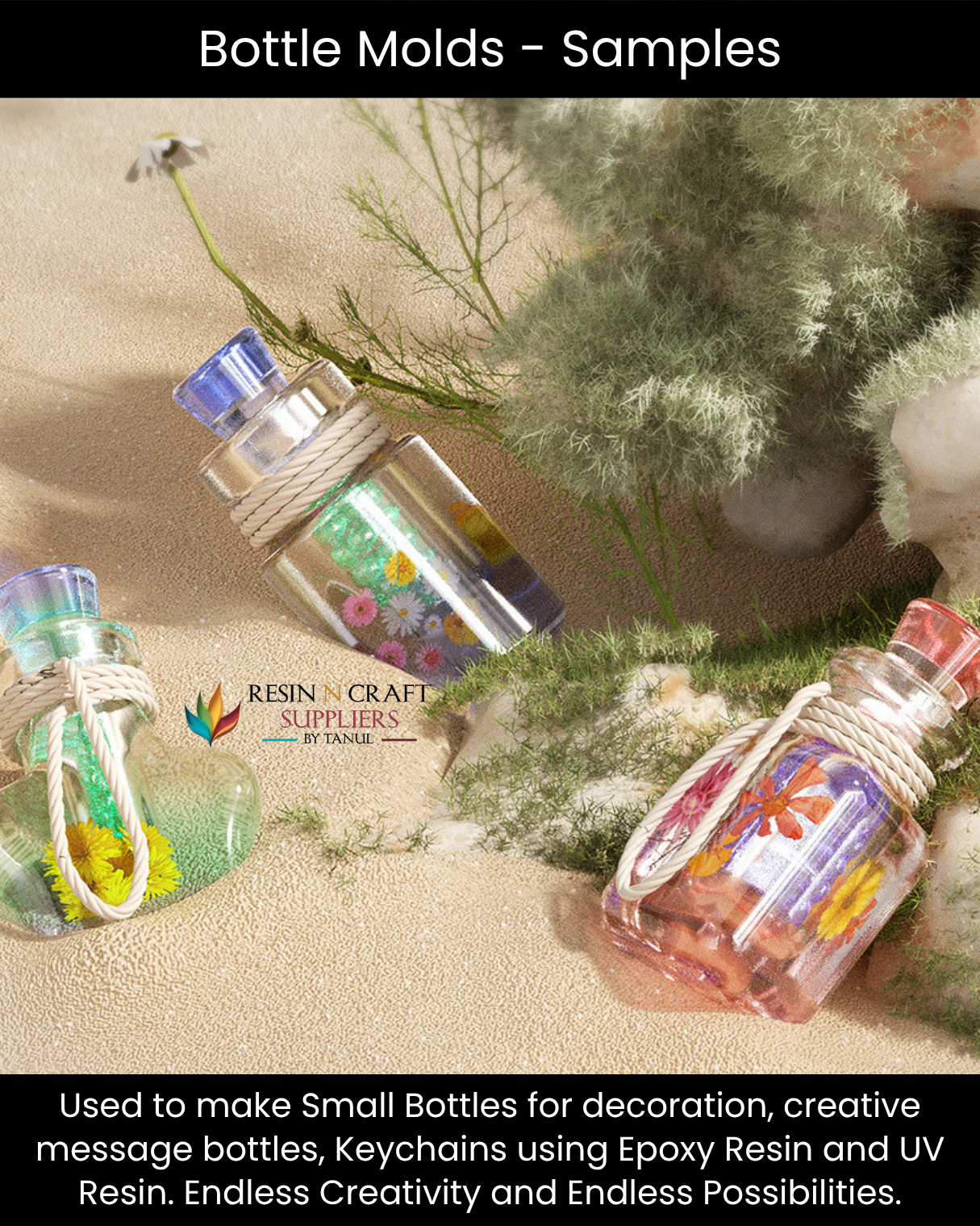 Mini Drift Bottle Silicone Mold (for Resin)