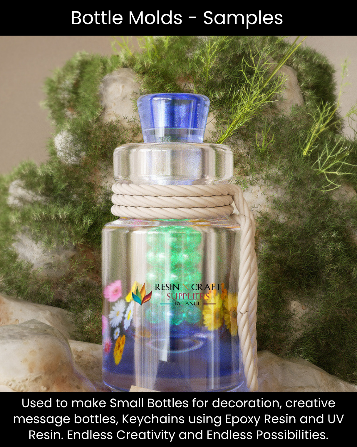 Mini Star Bottle Silicone Mold (for Resin)