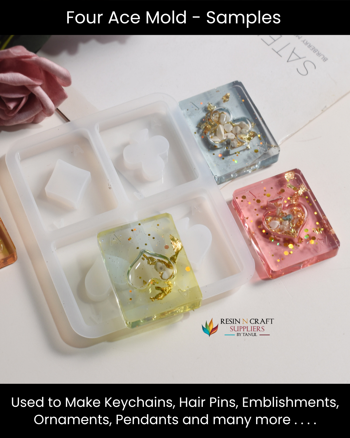 Four Playing Card Suits Resin N Candle Mold