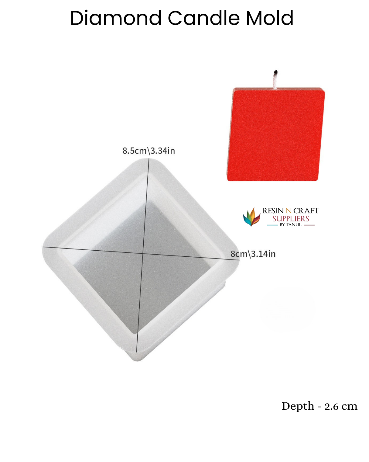 Modern Diamond Candle Silicone Mold