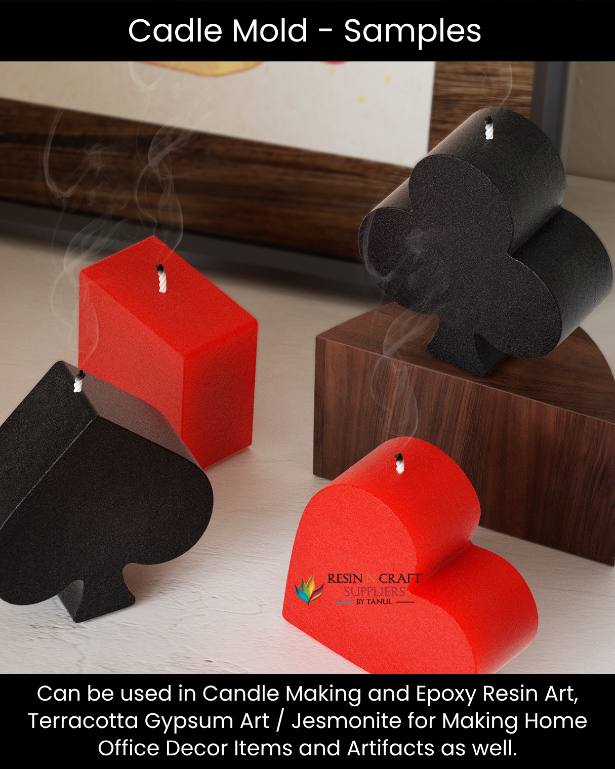 Spade Playing Card Suit Candle Mold