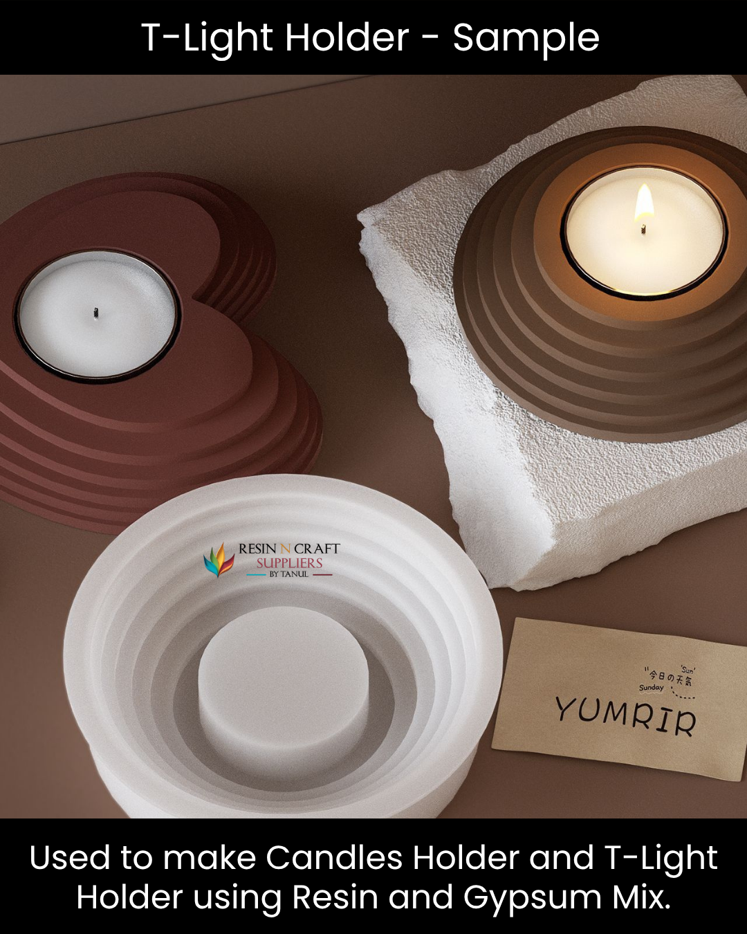 Round Step T-Light Holder Silicone Mold