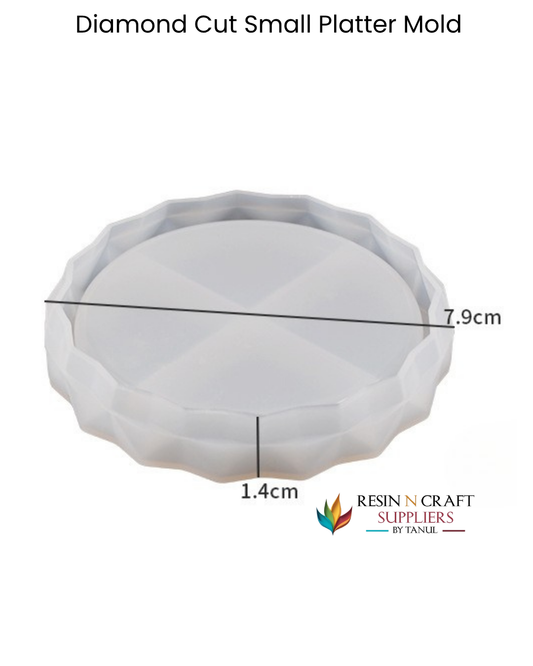 Diamond Cut Small Platter/Coaster Silicone Mold