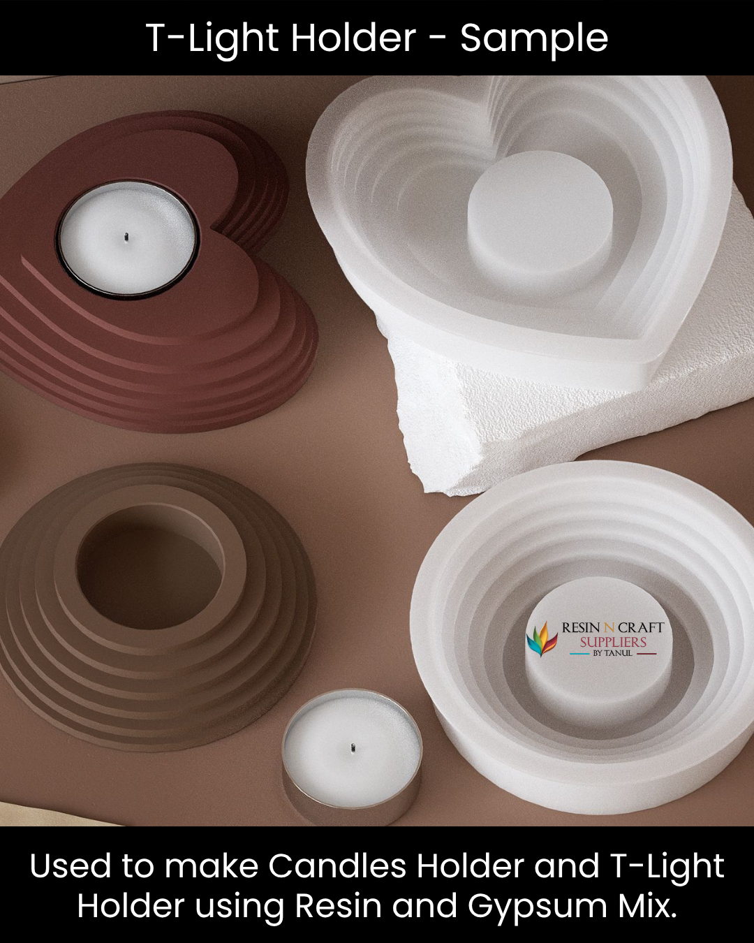 Round Step T-Light Holder Silicone Mold