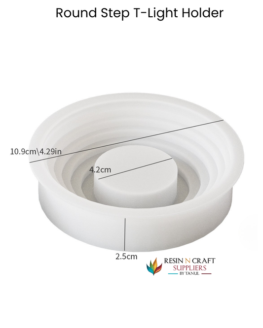 Round Step T-Light Holder Silicone Mold