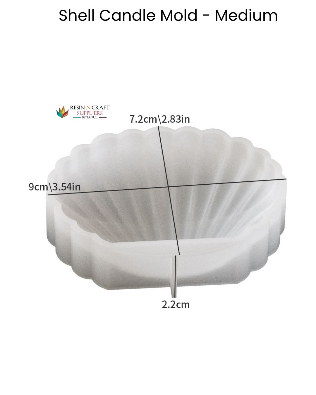 Mini Coastal Charm Shell Mold (Shell Candle Mould Medium)