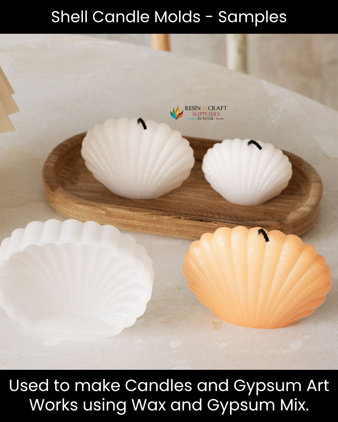 Mini Coastal Charm Shell Mold (Shell Candle Mould Medium)