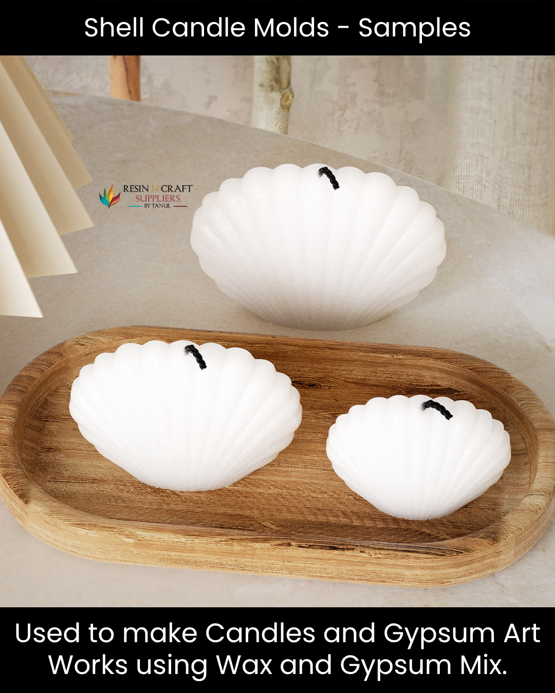 Mini Coastal Charm Shell Mold (Shell Candle Mould Medium)