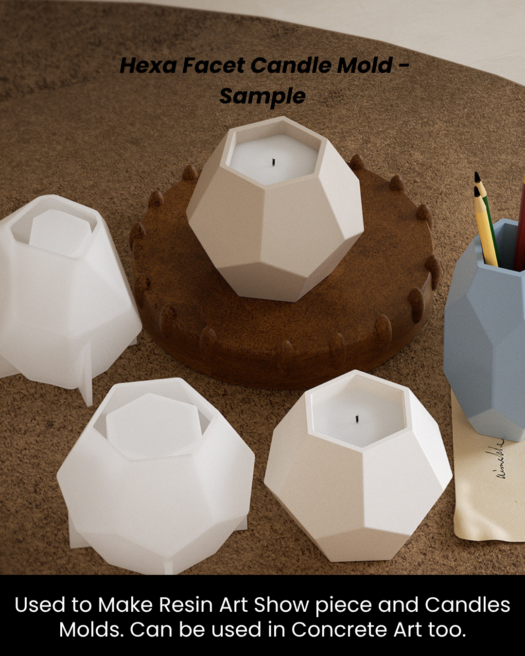 Taper Hexa Facet Candle Mold