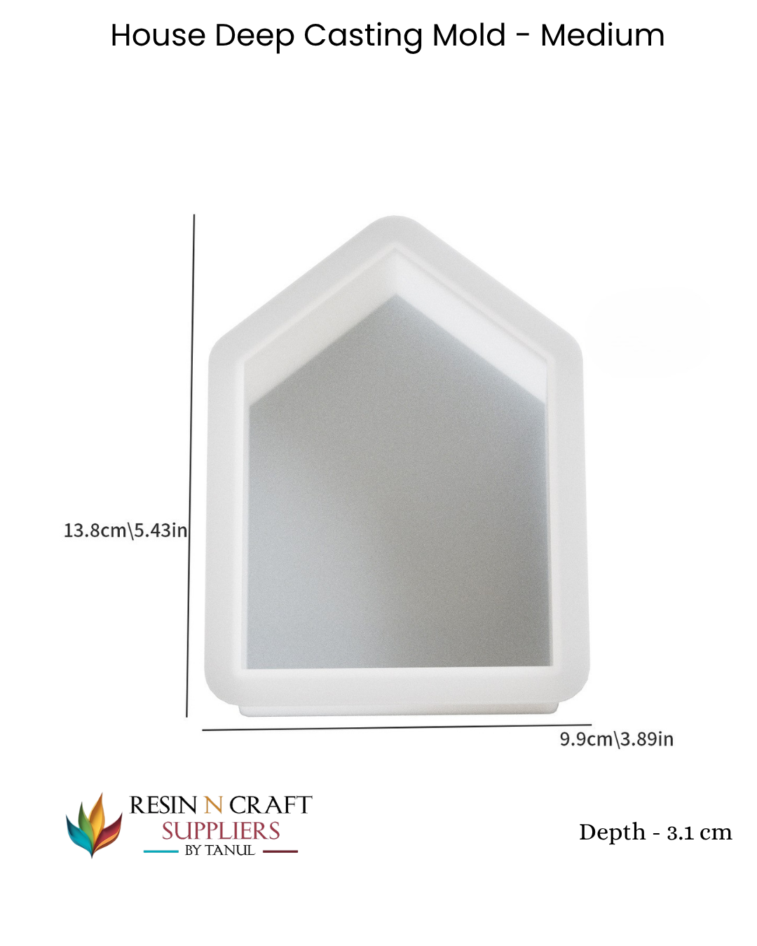 Medium House Deep Casting Silicone Mold (Keepsake)