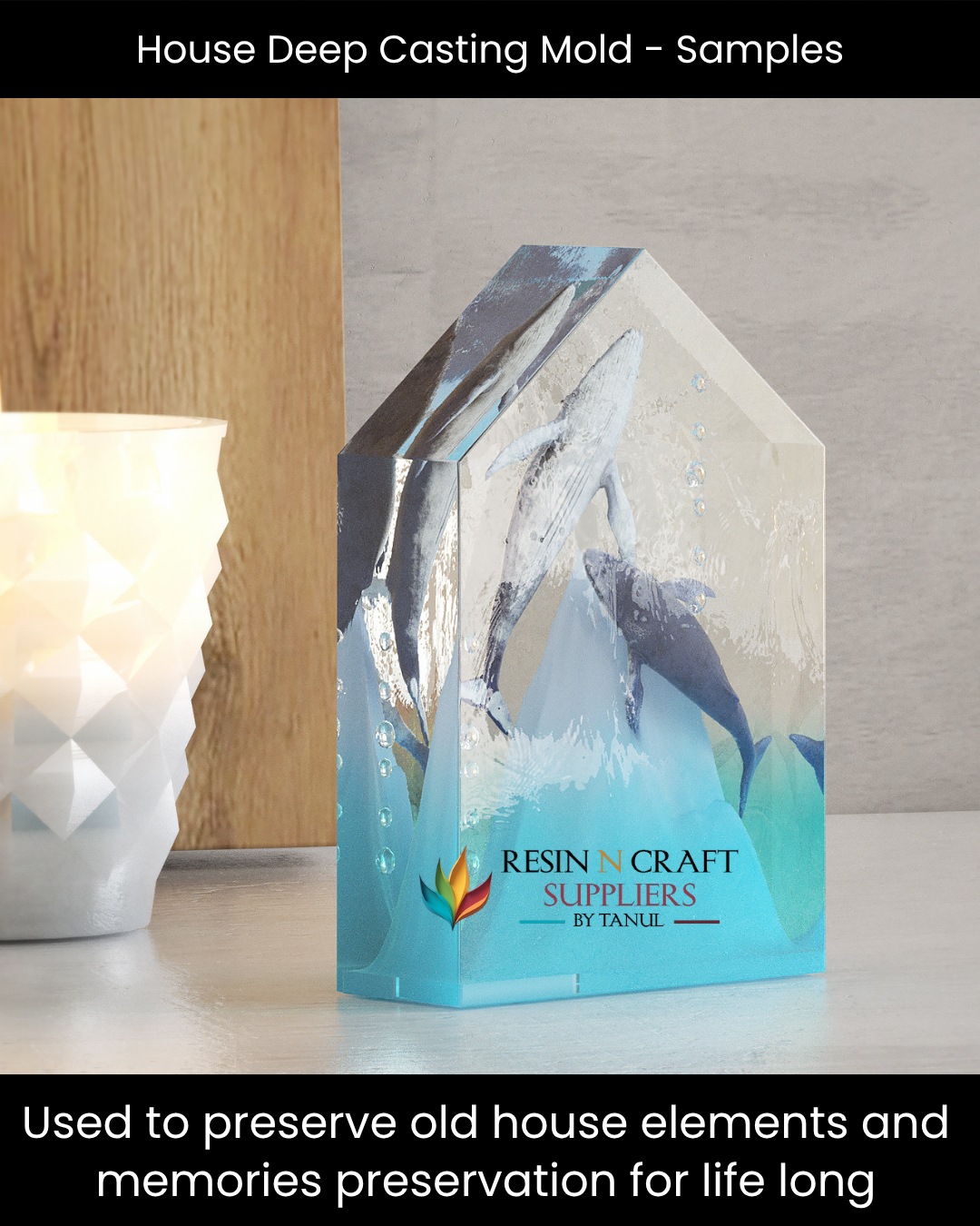 Medium House Deep Casting Silicone Mold (Keepsake)