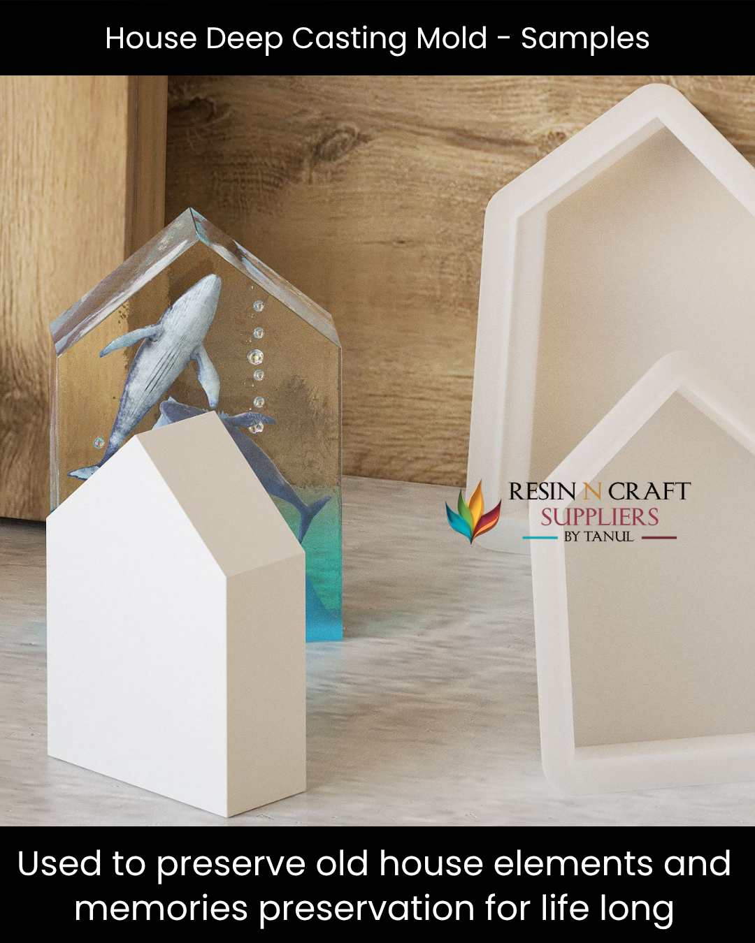 Medium House Deep Casting Silicone Mold (Keepsake)
