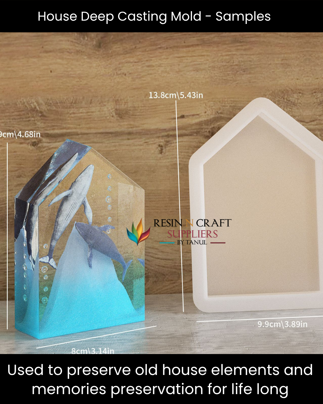 Medium House Deep Casting Silicone Mold (Keepsake)