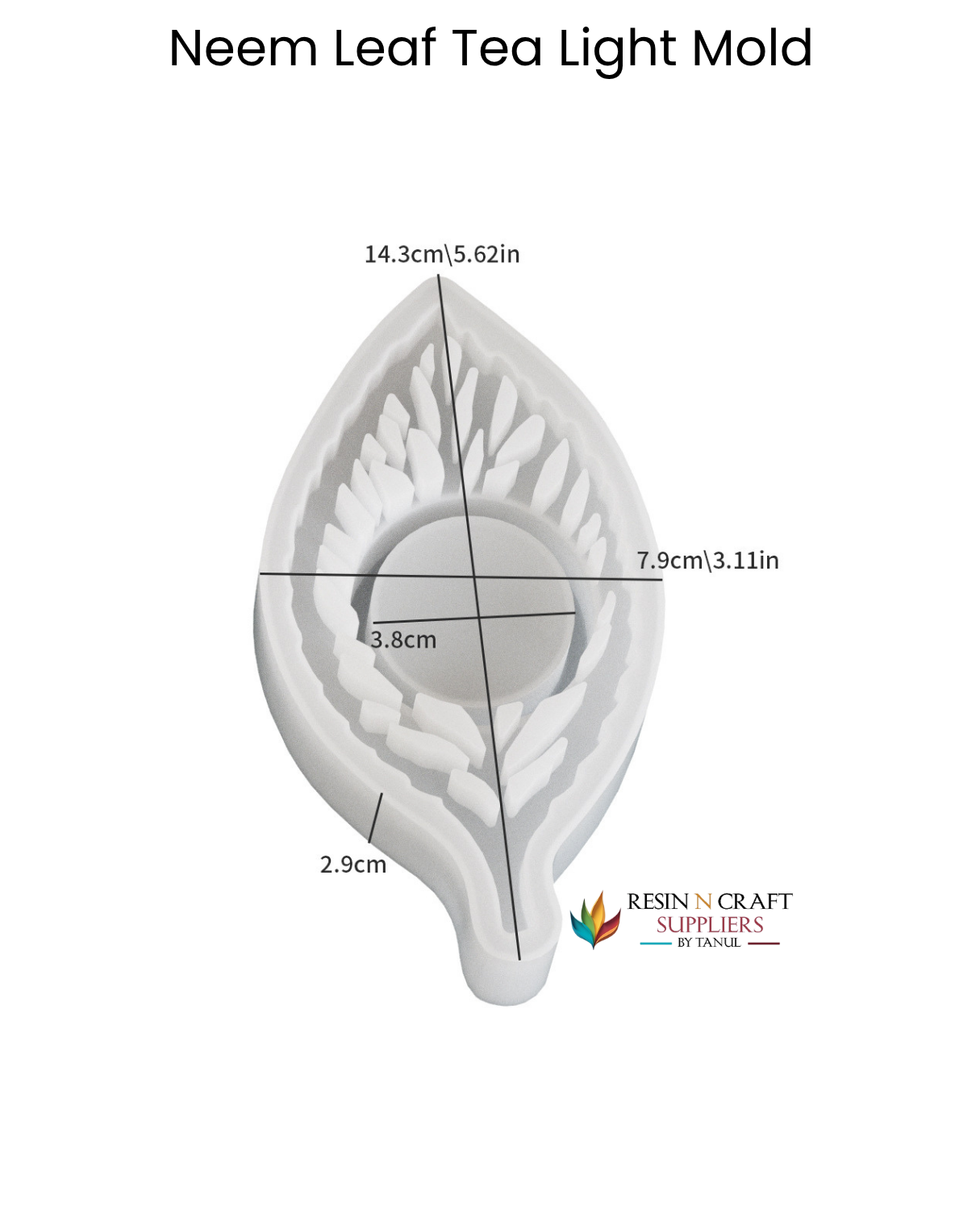 Neem Leaf Tea Light Holder Silicone Mold