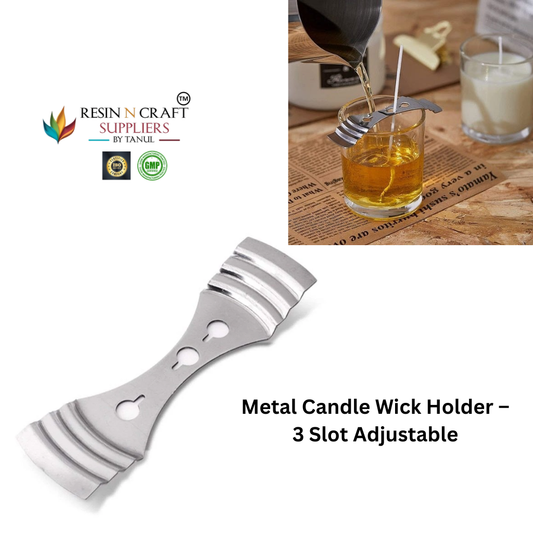 Metal Candle Wick Holder – 3 Slot Adjustable