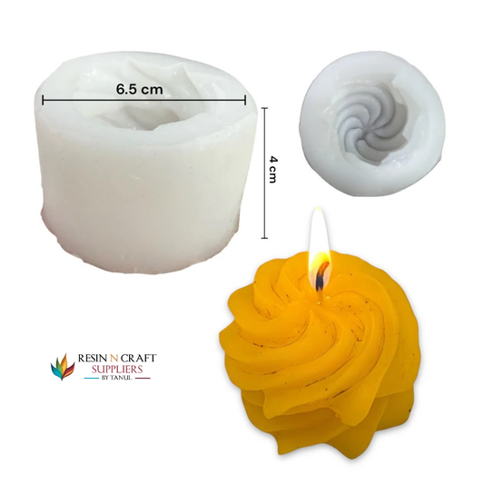 Swirl Cookie / Laddu Shaped Candle Silicone Mould