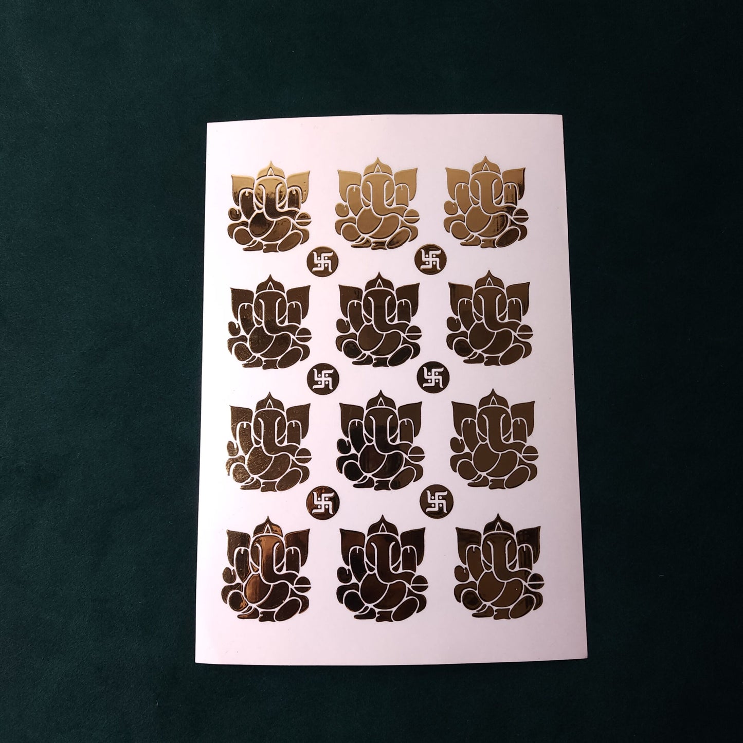 A5 Ganesha Embossed Sticker Sheet