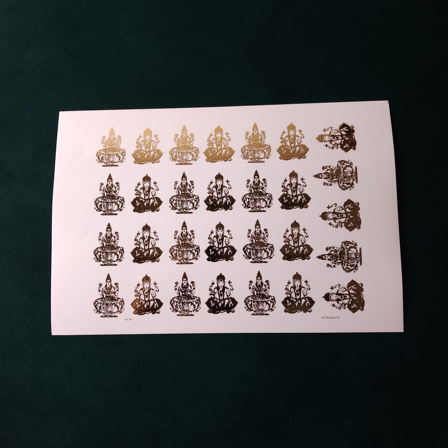 A5 Diwali Embossed Sticker Sheet