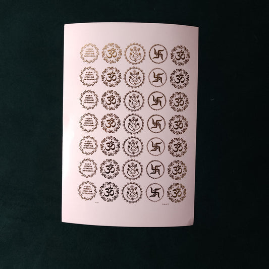 A5 Ganesha Embossed Sticker Sheet