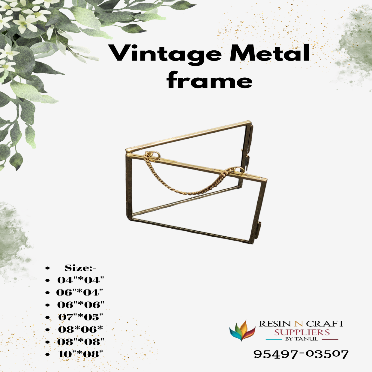 04"x 04" Vintage Metal frame