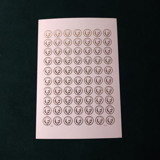 A5 Guru ji Embossed Sticker Sheet.