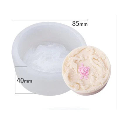 Dragon & Rose Emboss Soap & Candle Handmade Mould