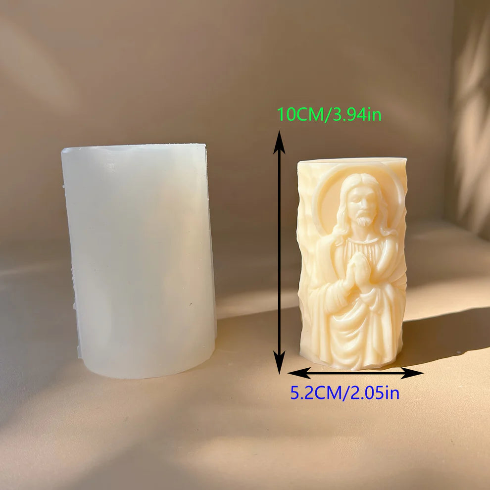 Jesus Statue Candle Handmade Mould