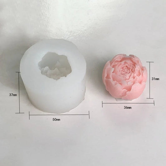 Peony Bloom Candle Mold (RHM0181)