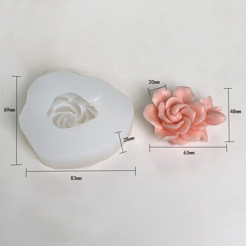 Large Bloom Rose Candle Mold (RHM0185)
