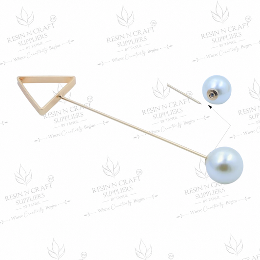 Brooch Pin Triangle Bezel – Triangle Brooch Making Base for Resin Art, Jewellery & DIY Crafts